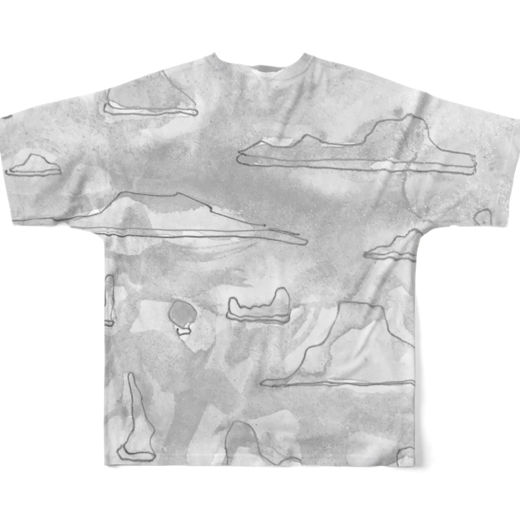 Toumoの水石の世界 フルグラフィックTシャツの背面