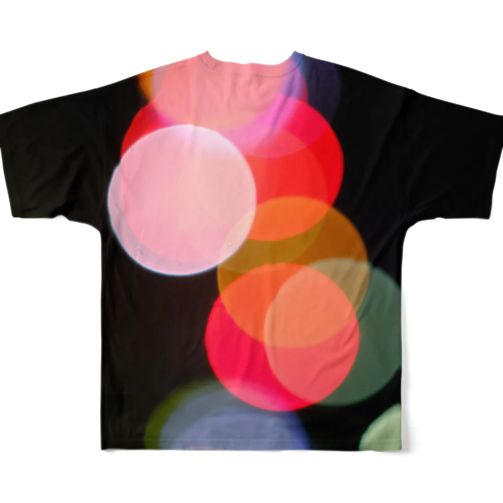 bluelilyのcolored bokeh All-Over Print T-Shirt :back