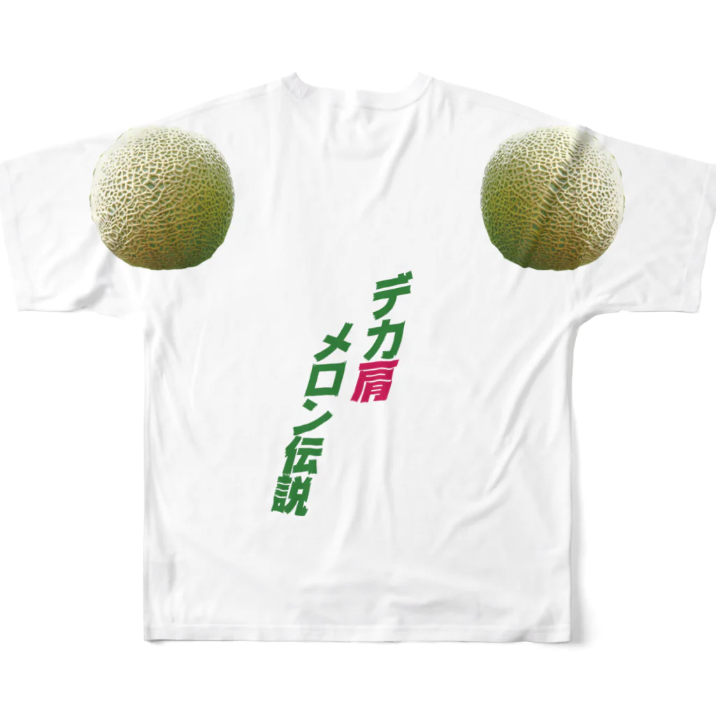 ZengoTokyoのデカ肩メロン伝説 フルグラフィックTシャツの背面