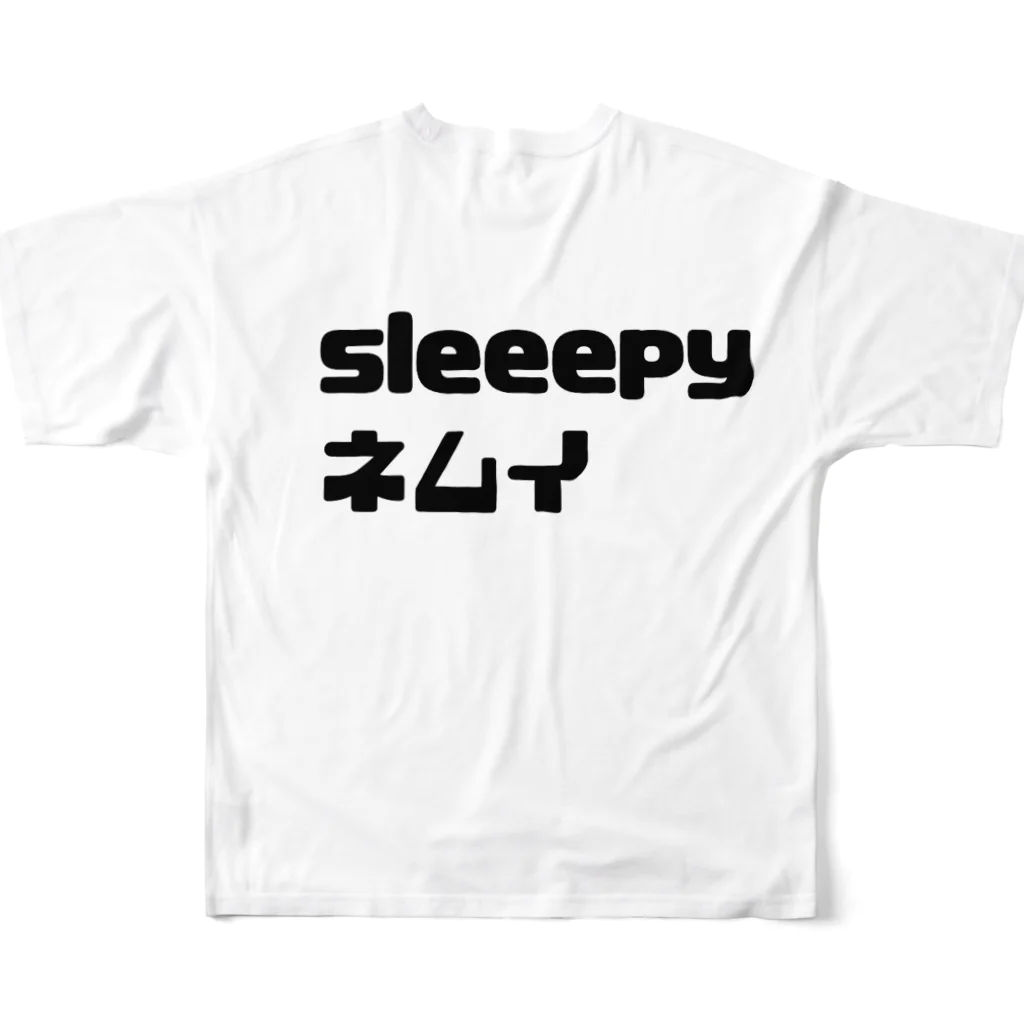 sleeepy0ooのsleeepy  2.3 フルグラフィックTシャツの背面