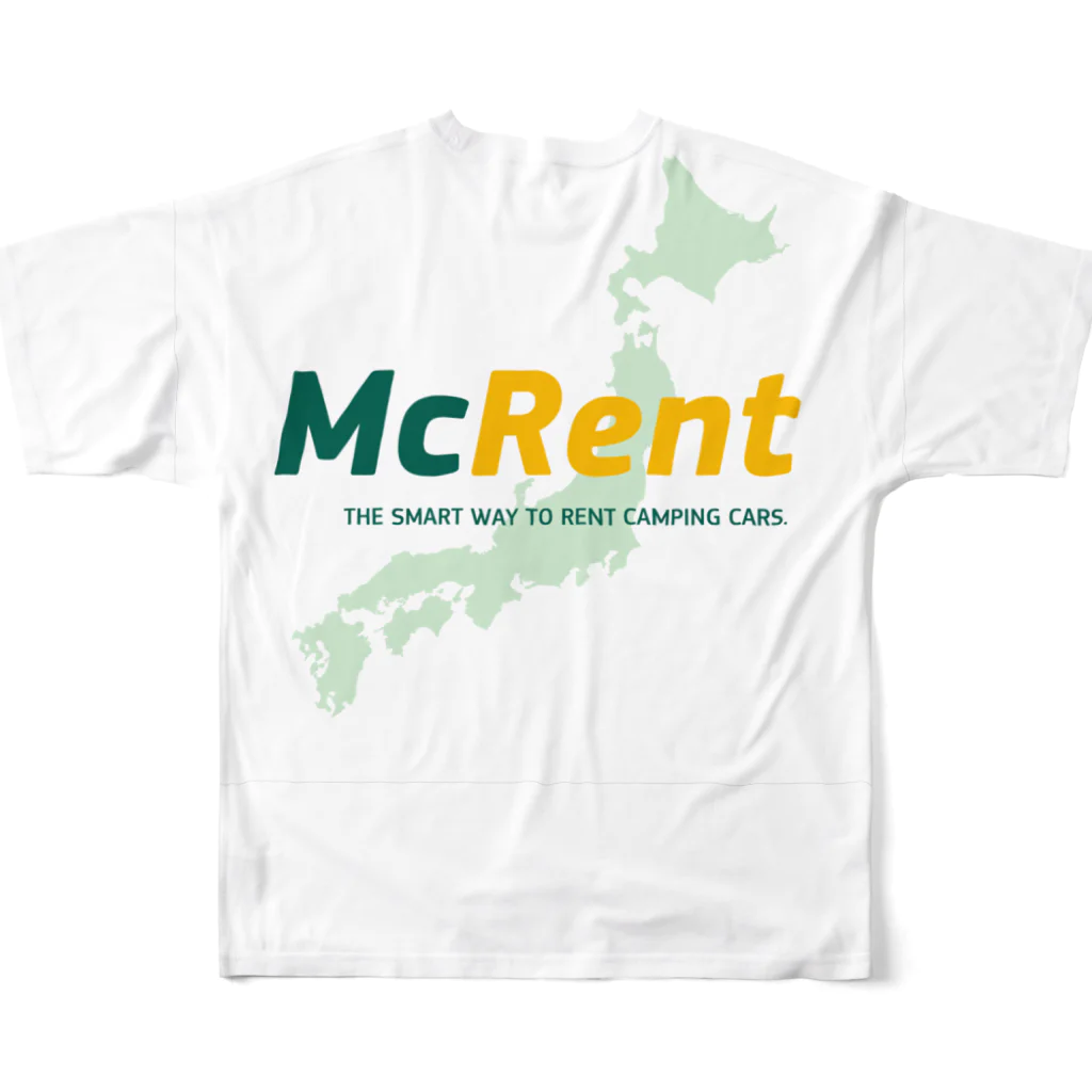 キャンピングカーレンタル　マクレント のマクレント オリジナルグッズ All-Over Print T-Shirt :back