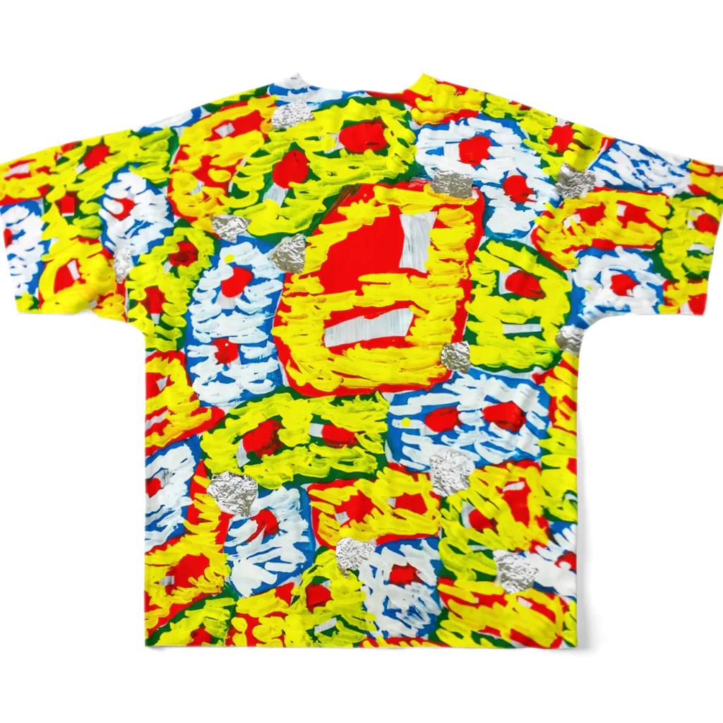 横岑竜之(よこみねたつゆき)のHappyMonster♥♥♥ フルグラフィックTシャツの背面