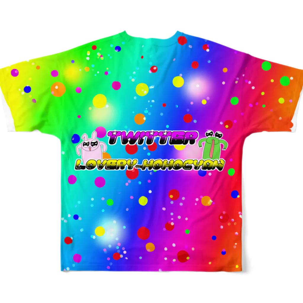 👁👄👁ももちゃんのおみちぇ 🌈 🧠の今日からモテモテTちゃつ！！ All-Over Print T-Shirt :back