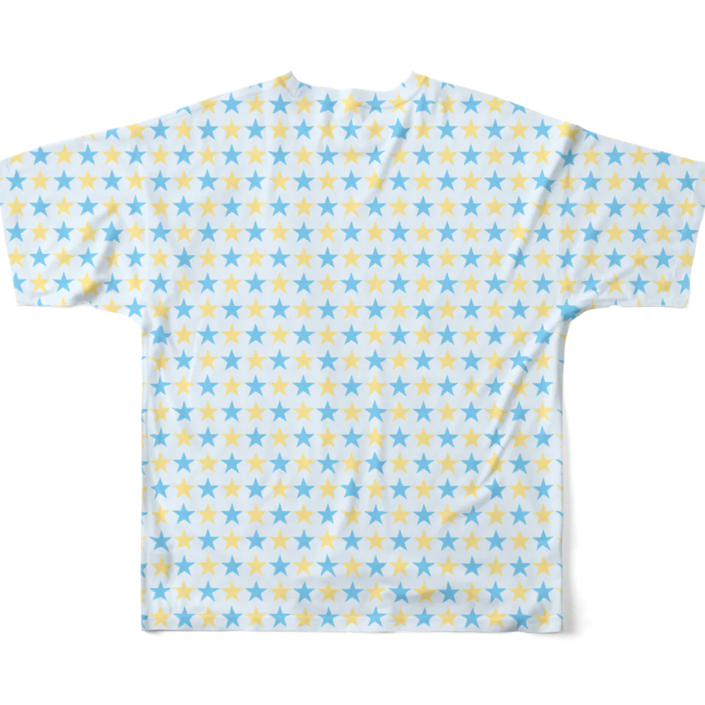 ろけっと🚀の星模様 All-Over Print T-Shirt :back