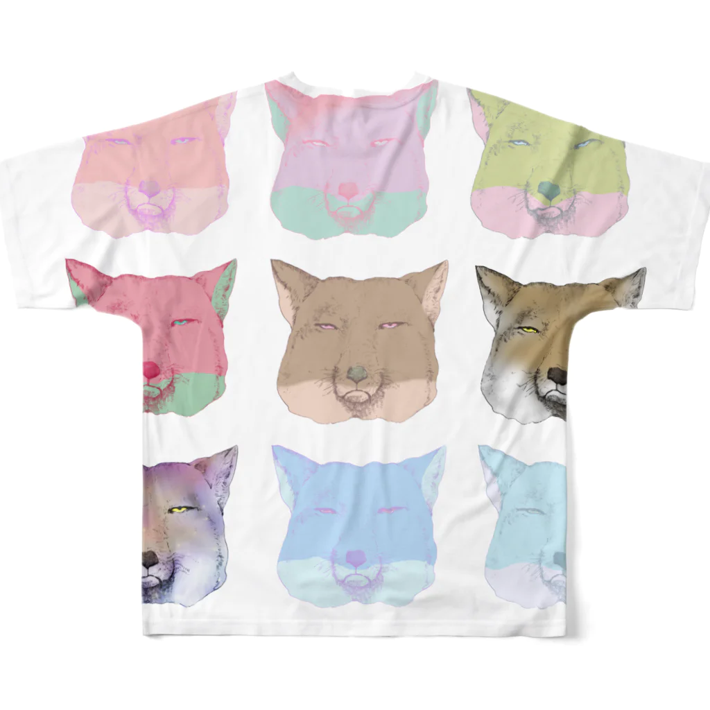 chiyokomeyaのチベットスナギツネにまみれたい All-Over Print T-Shirt :back