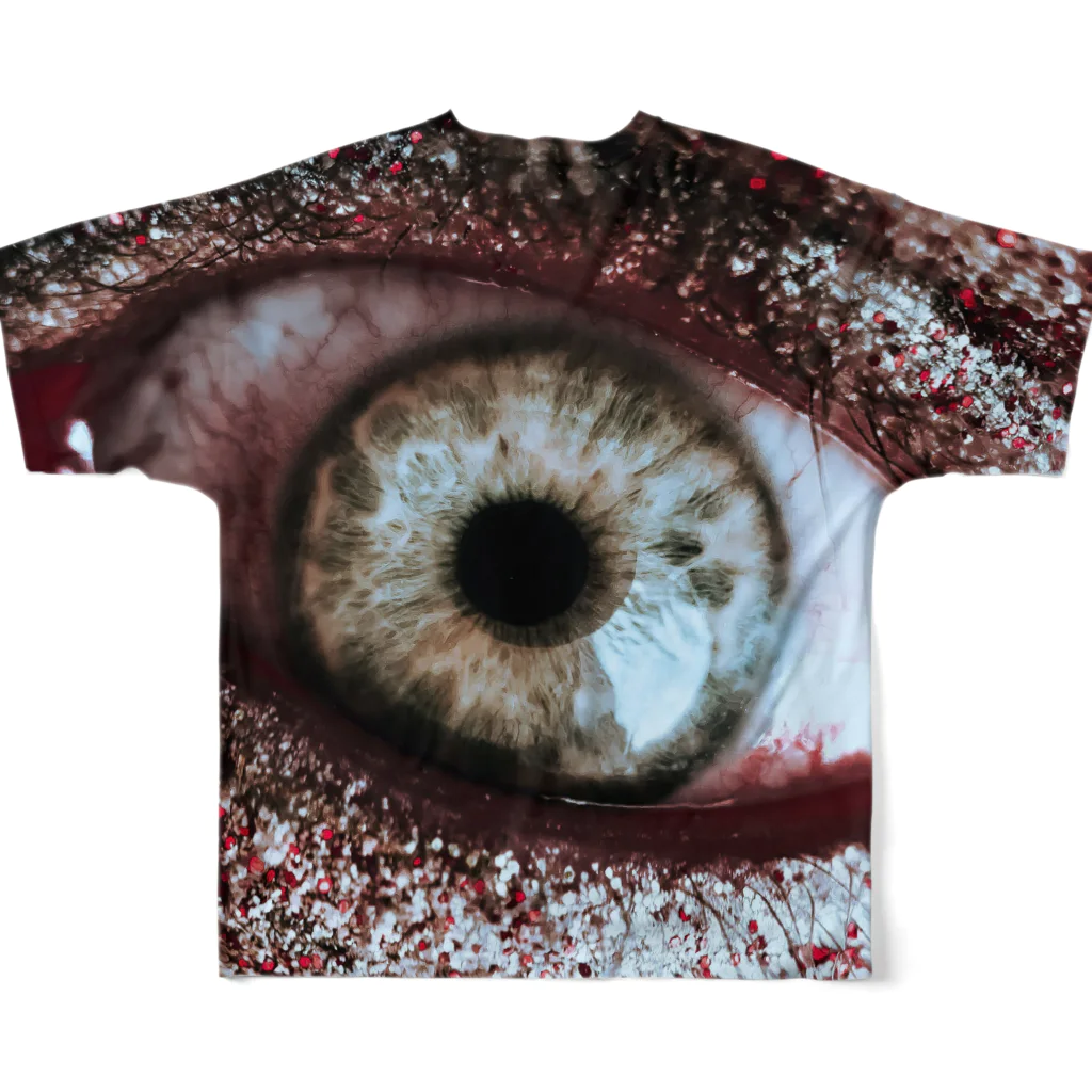 twotoneのeye フルグラフィックTシャツの背面