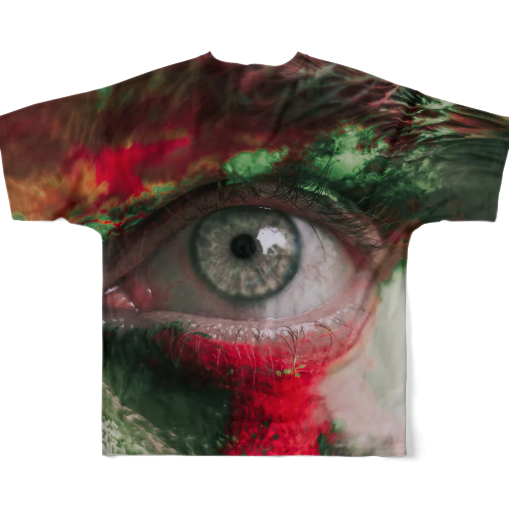 twotoneのeye2 フルグラフィックTシャツの背面