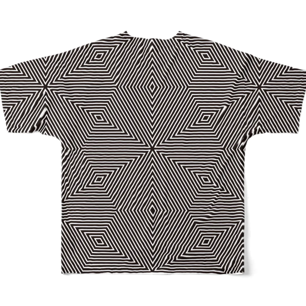 倍音堂のスーパーフラワーオブライフ☆ -UV仕様- フルグラフィックTシャツの背面