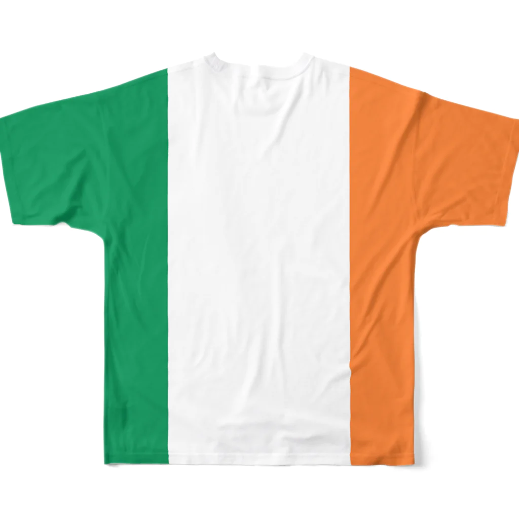 大のアイルランド国旗 全柄 フルグラフィックTシャツの背面