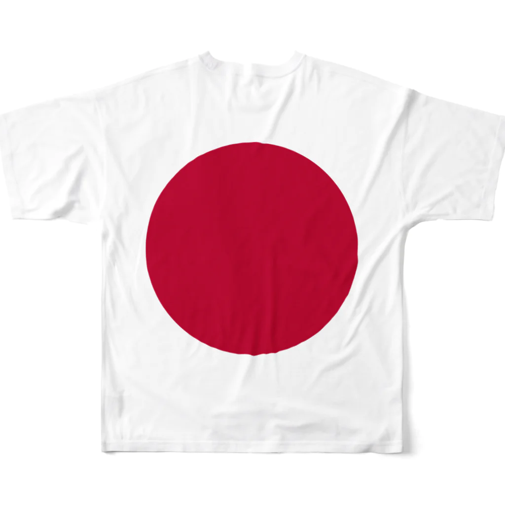 大の日本国旗 全柄 フルグラフィックTシャツの背面