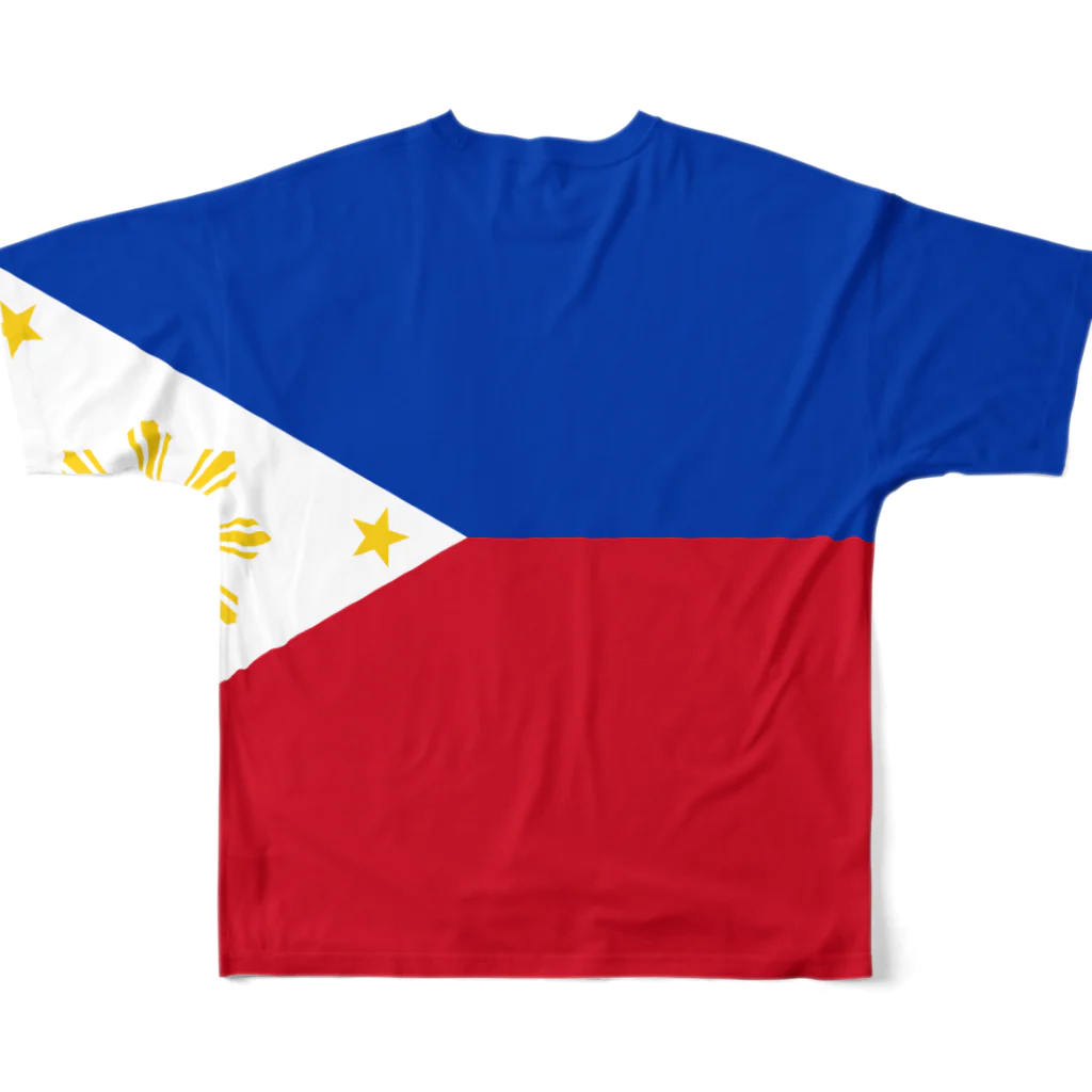 大のフィリピン国旗 全柄 풀그래픽 티셔츠の背面