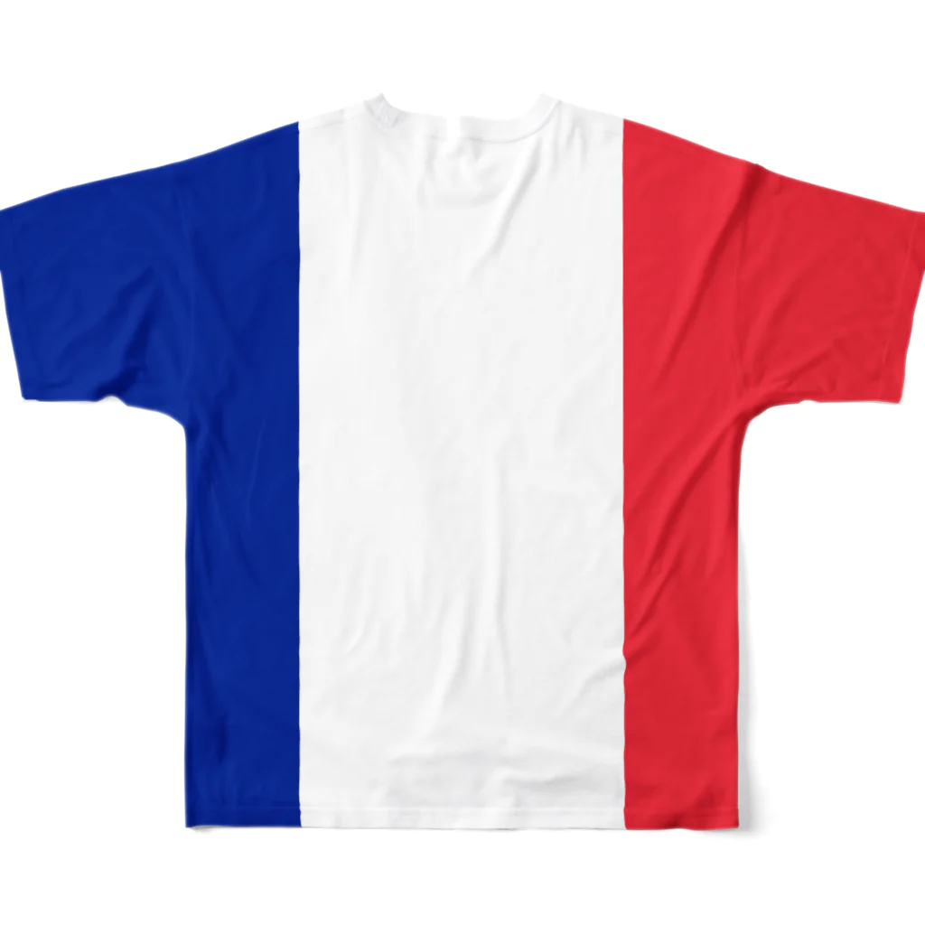 大のフランス国旗 全柄 フルグラフィックTシャツの背面
