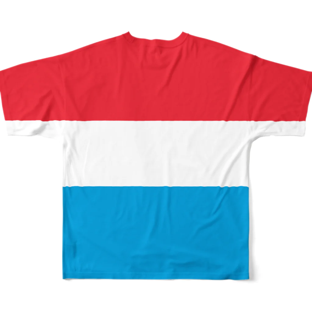 大のルクセンブルク国旗 全柄 フルグラフィックTシャツの背面
