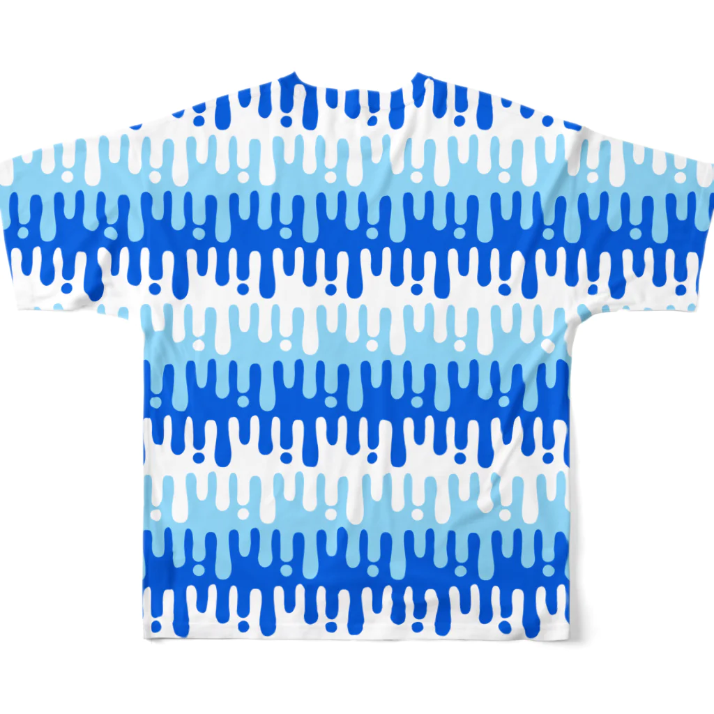 CHAX COLONY imaginariのmelty border(1/blue) All-Over Print T-Shirt :back