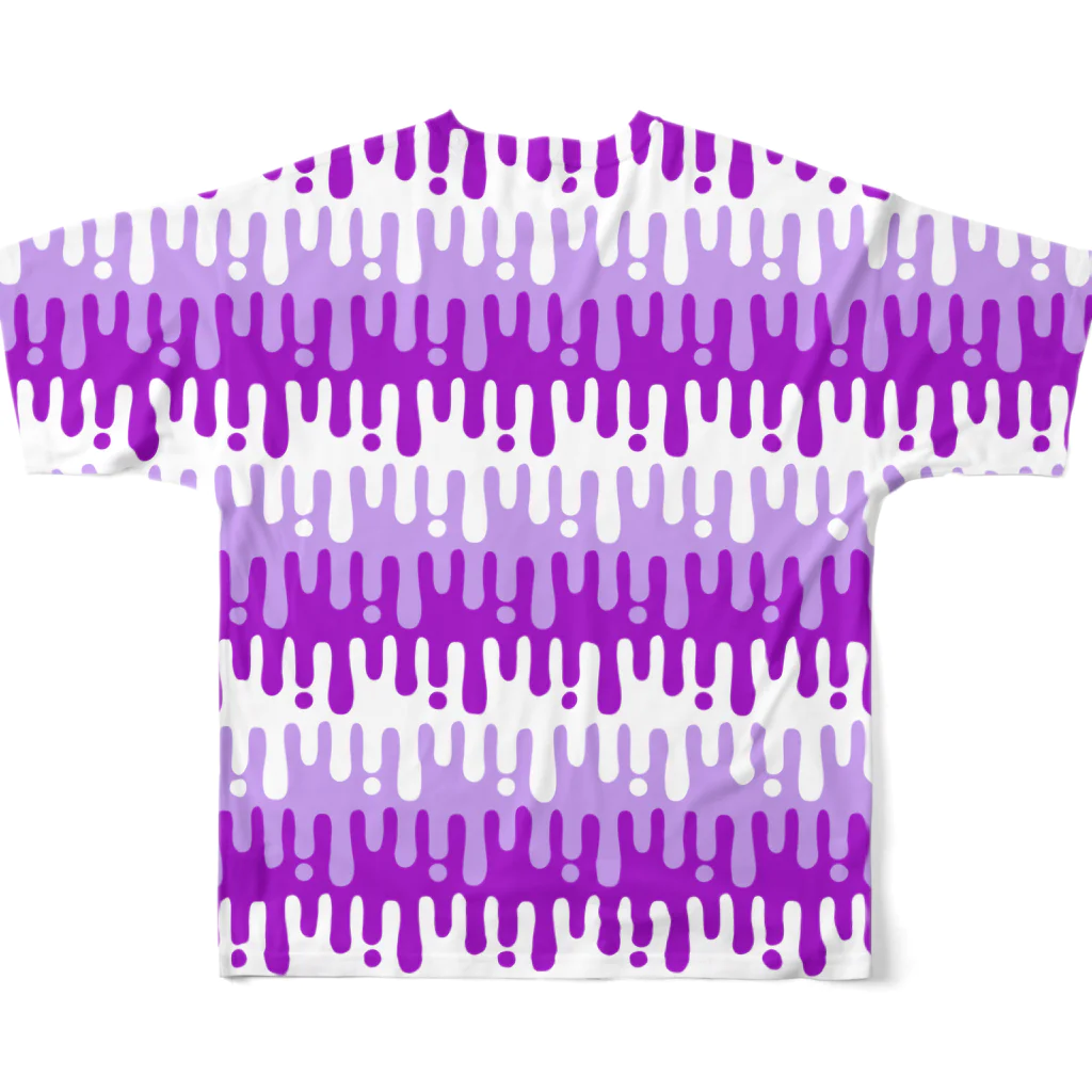 CHAX COLONY imaginariのmelty border(1/purple) フルグラフィックTシャツの背面