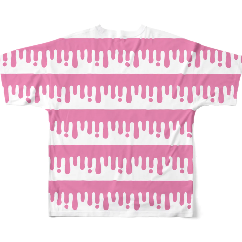 CHAX COLONY imaginariのmelty border(2/pink) フルグラフィックTシャツの背面