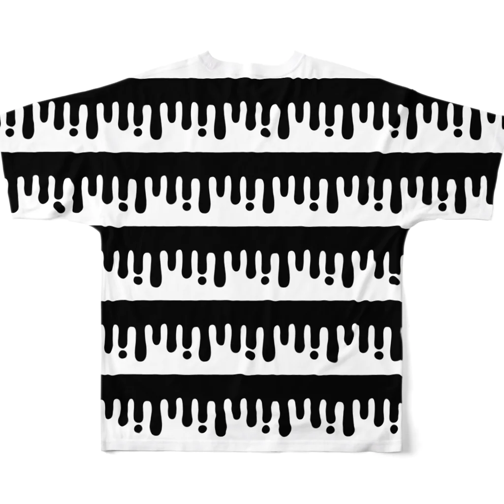 CHAX COLONY imaginariのmelty border(2/black) フルグラフィックTシャツの背面