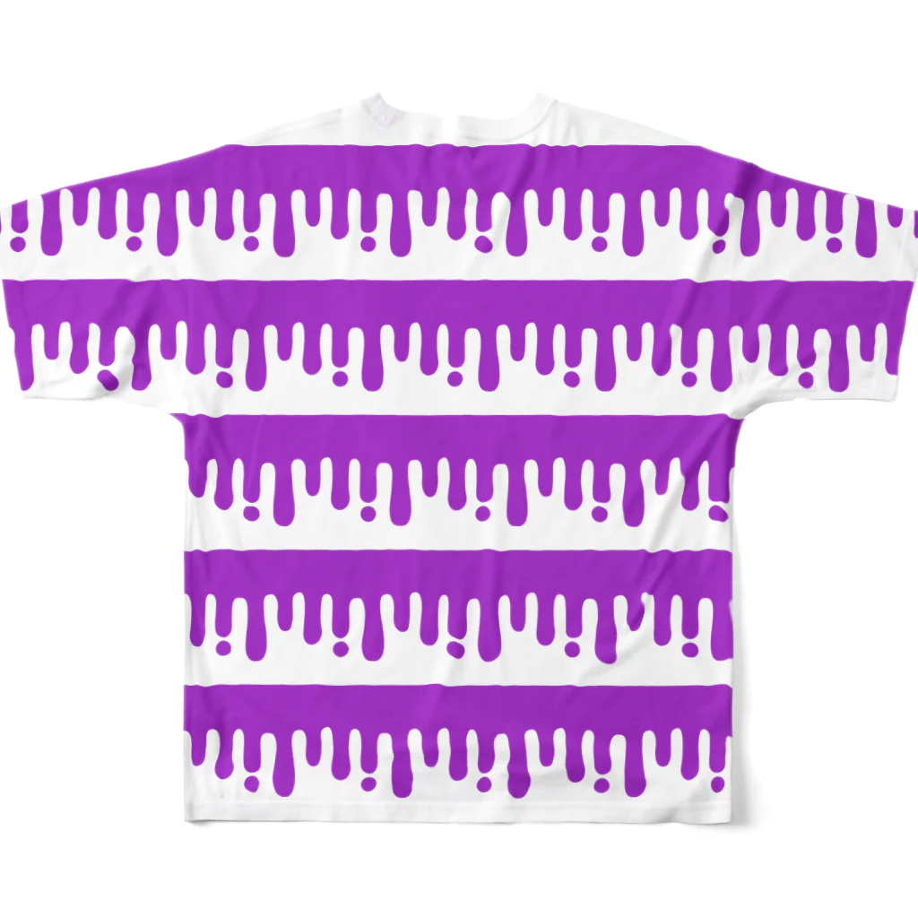 CHAX COLONY imaginariのmelty border(2/purple) All-Over Print T-Shirt :back