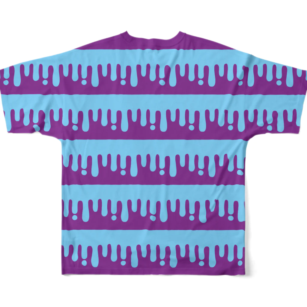 CHAX COLONY imaginariの【各20点限定】melty border(森チャックの好きな配色) All-Over Print T-Shirt :back