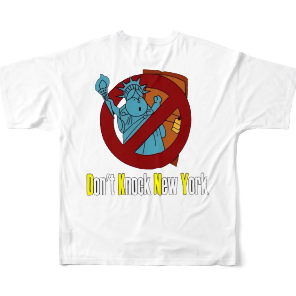 健三ショップのDon't　knock New York フルグラフィックTシャツの背面