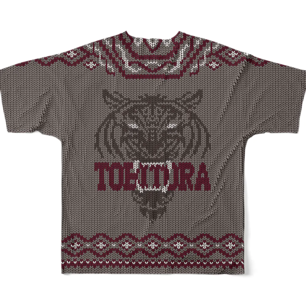 TOBITORA とびとらのCONITA SWEATER / GRAY All-Over Print T-Shirt :back