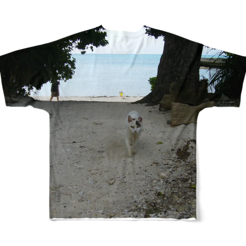 mahiruの南猫 All-Over Print T-Shirt :back