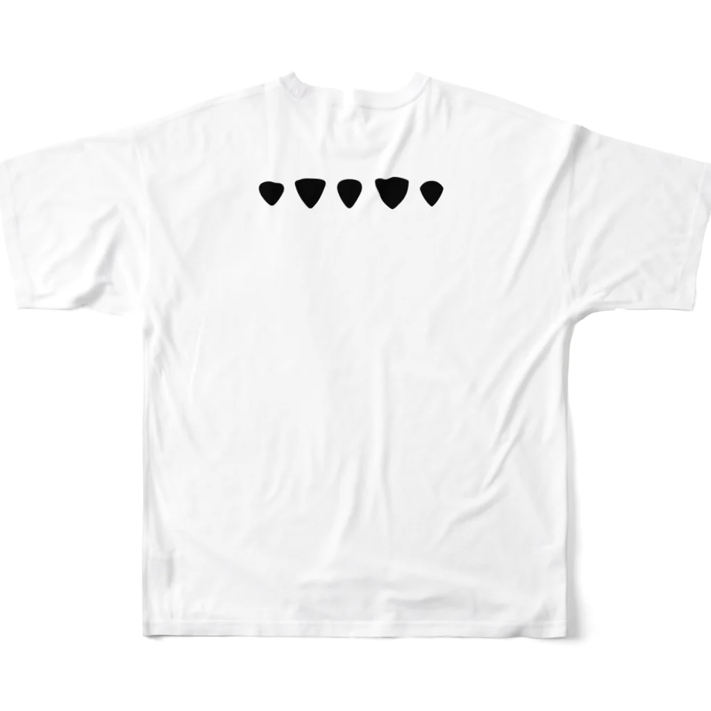 昆布しょうゆのＧuitar フルグラフィックTシャツの背面