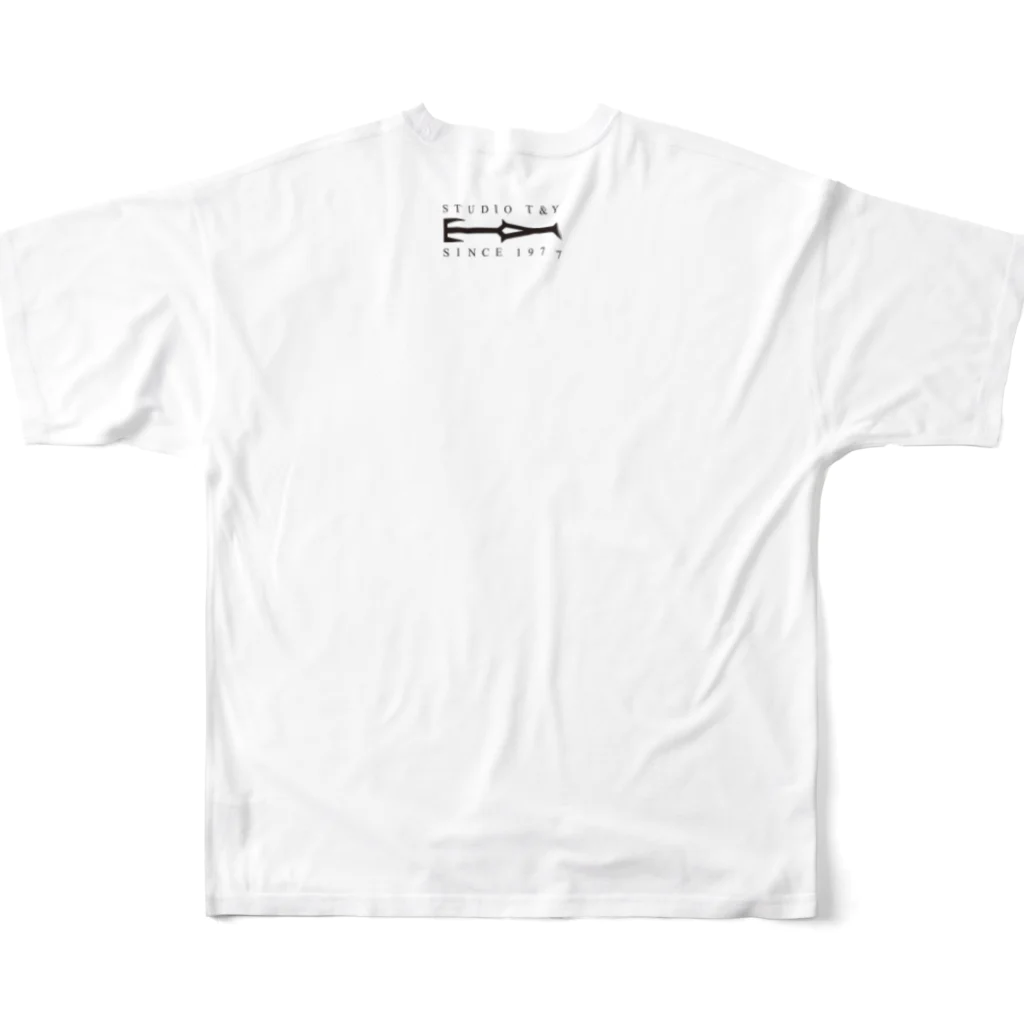 Barbara Murata/バーバラ村田の村田高詩の絵 フルグラフィックTシャツの背面