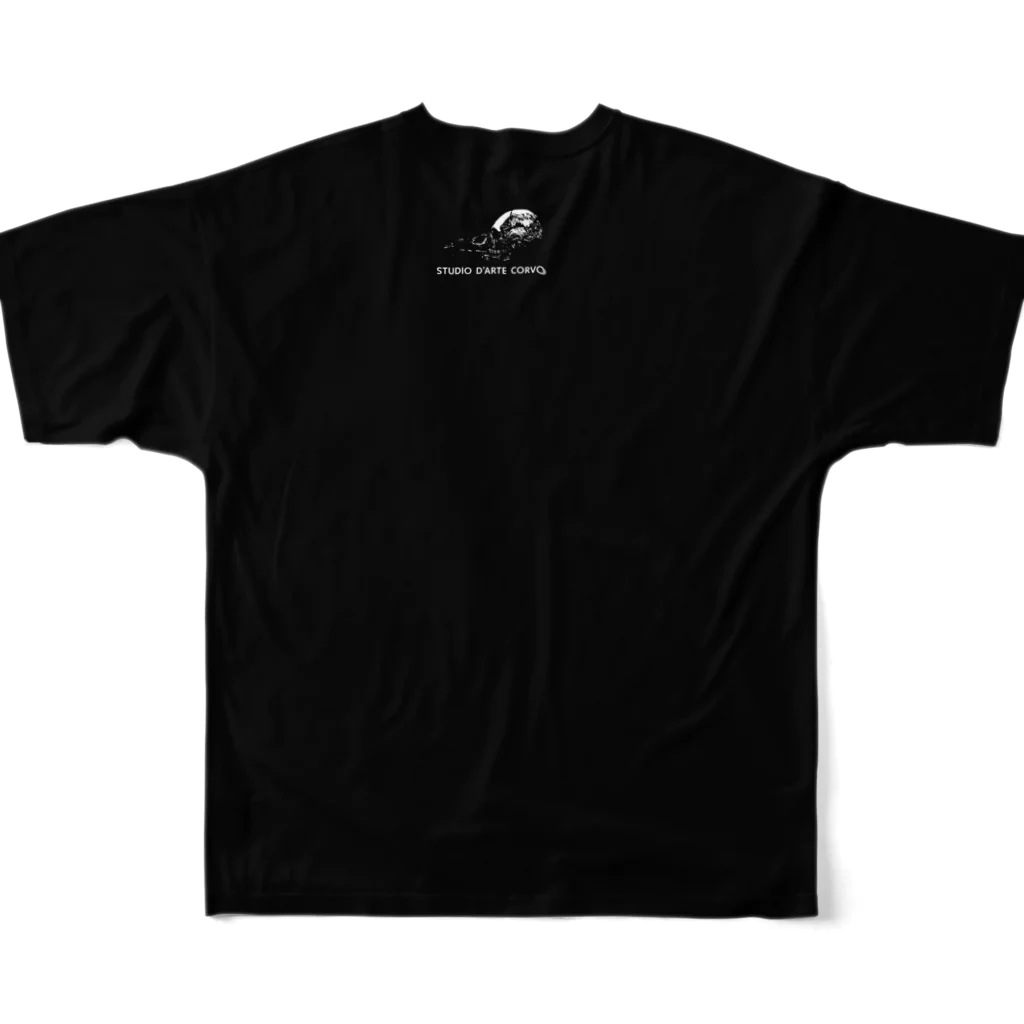 小田隆のキリンの頭骨と頚椎 All-Over Print T-Shirt :back