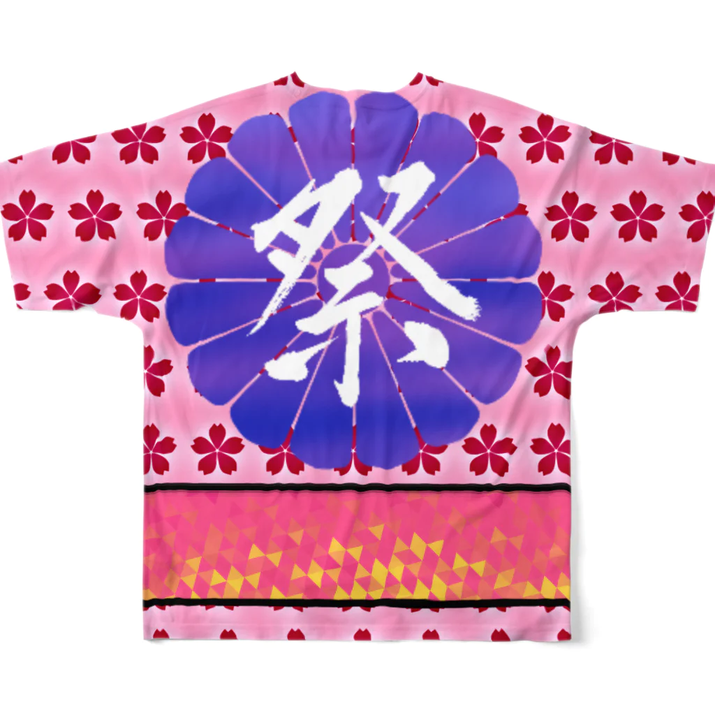 angel22のWM©︎(日本の夏🎆 フルグラフィックTシャツの背面