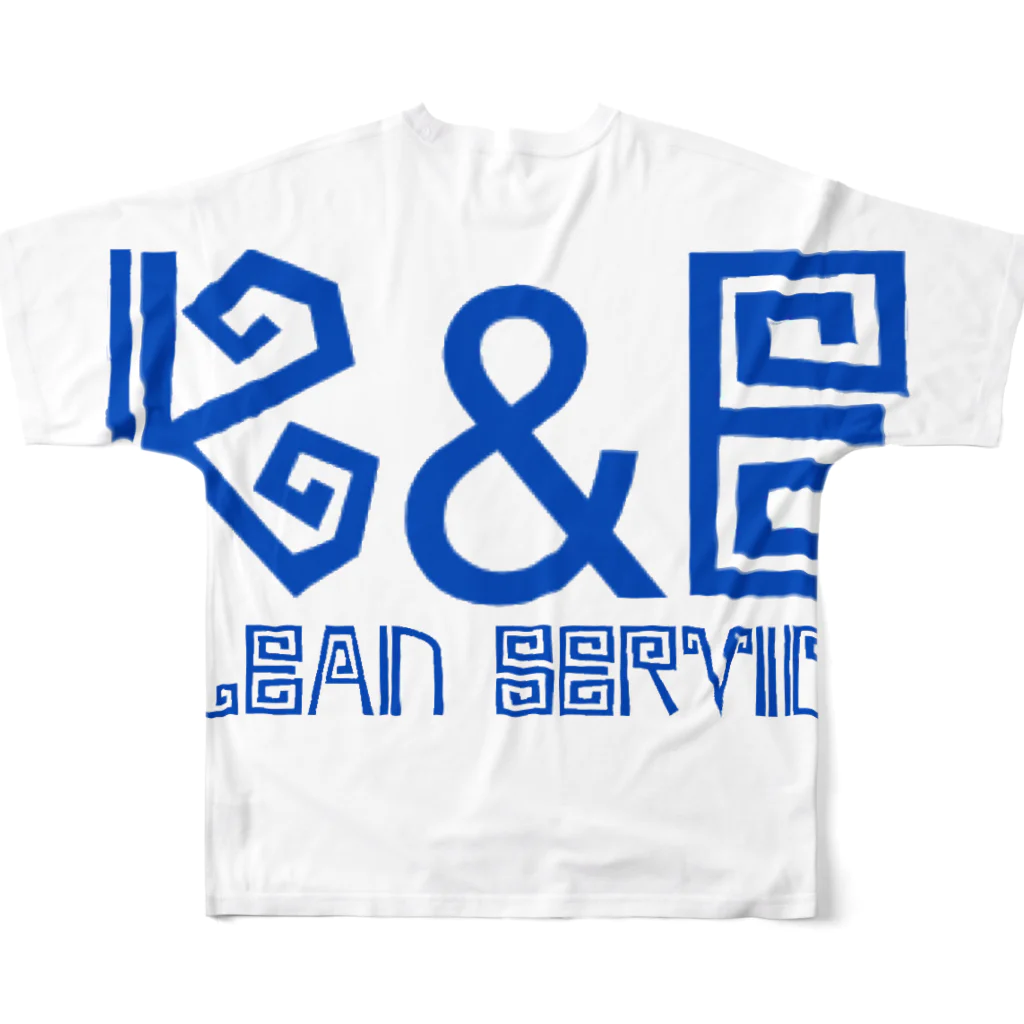 GUTSUのK&E フルグラフィックTシャツの背面