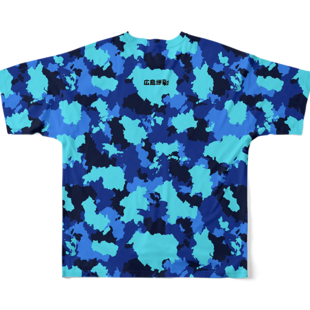 shiroyamanの広島迷彩（瀬戸） All-Over Print T-Shirt :back