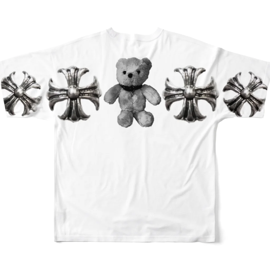 💜Salon de Lucia💜のGreek Crosses Teddy - monochrome フルグラフィックTシャツの背面