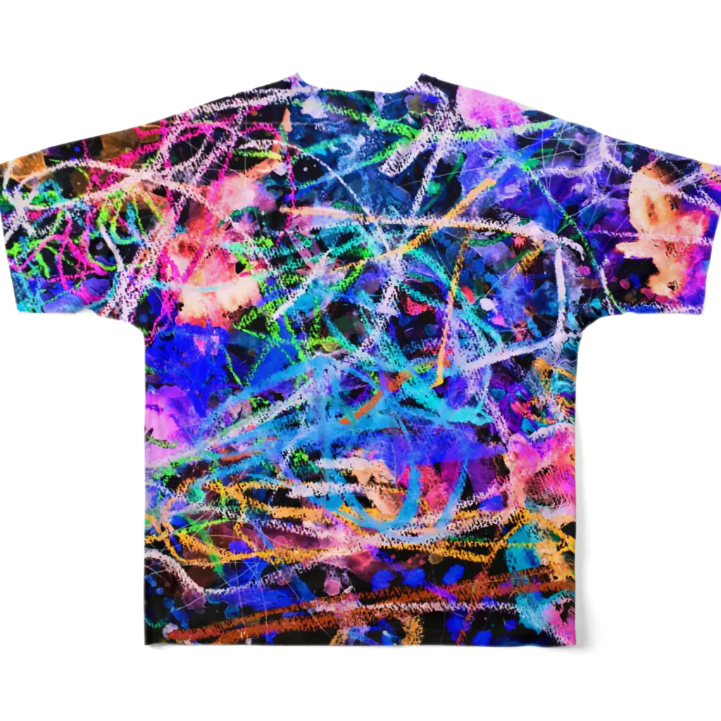 mikoのNO WORDS Back-side print All-Over Print T-Shirt :back