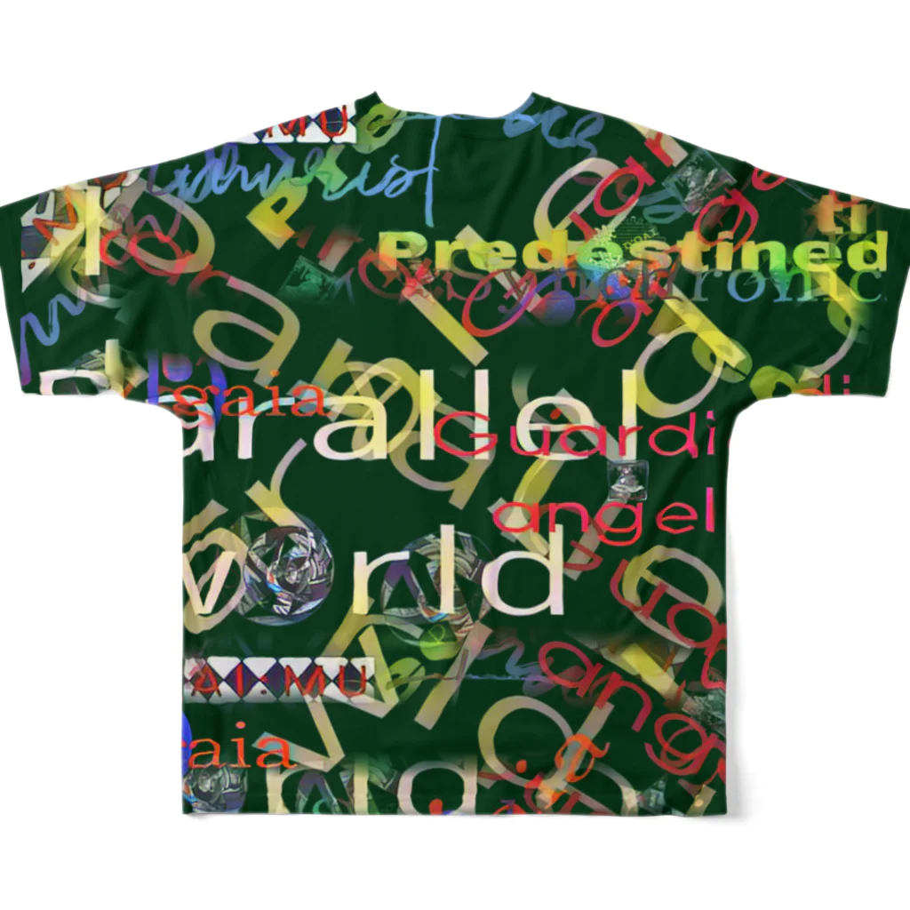 Aimurist のロゴロゴ　グリーンフィールド All-Over Print T-Shirt :back