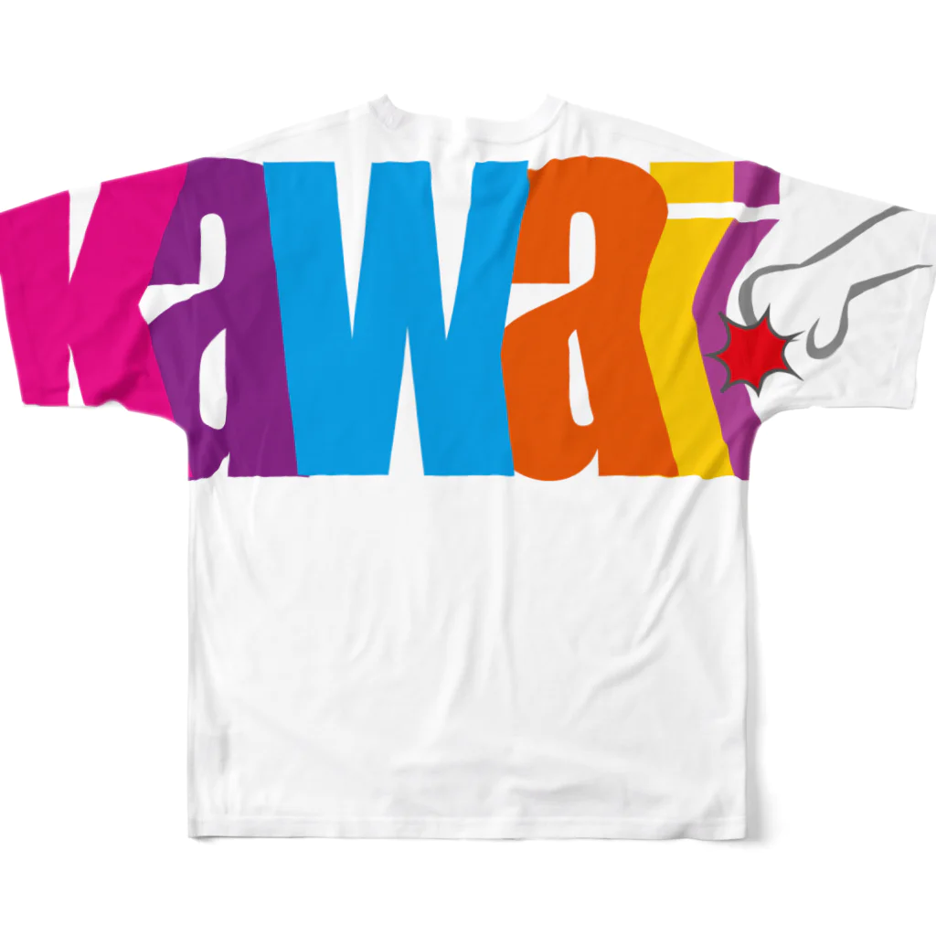あまからくまからのKAWAII フルグラフィックTシャツの背面
