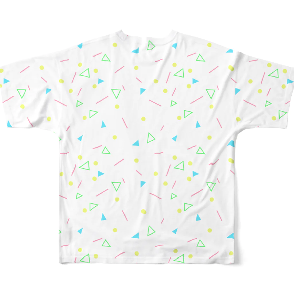 絶滅危惧種　suzuri 店のcash from cute フルグラフィックTシャツの背面