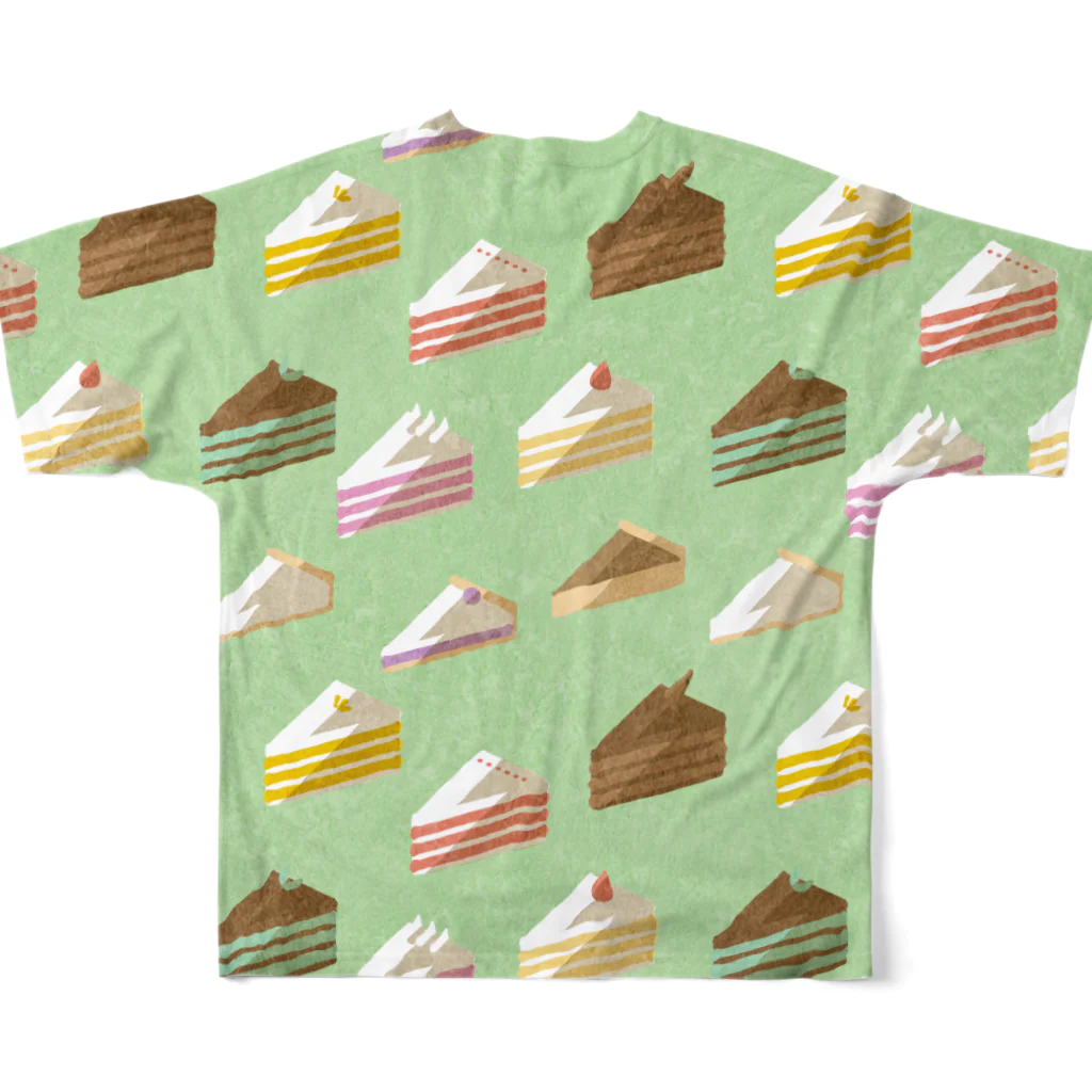 ぴより子のおみせのケーキがいっぱい フルグラフィックTシャツの背面