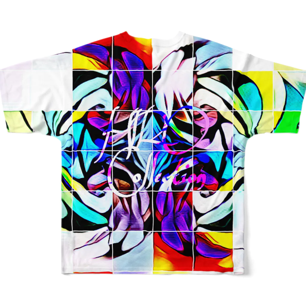 HIRO CollectionのRainbow Rose All-Over Print T-Shirt :back