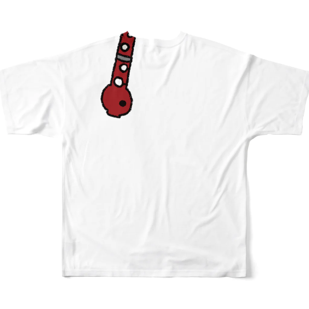 柴犬ラクの柴犬ラク（ヘッケルフォン） All-Over Print T-Shirt :back
