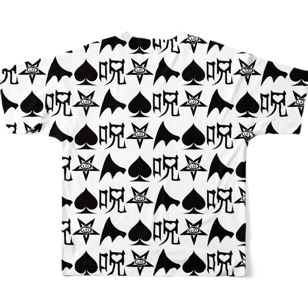 スペィドのおみせsuzuri支店のSPD_monograms All-Over Print T-Shirt :back