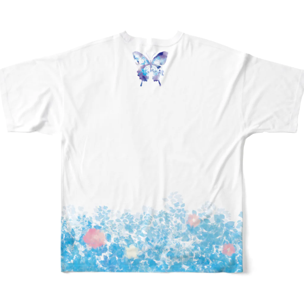 HoneyMonsterの夏の庭 All-Over Print T-Shirt :back