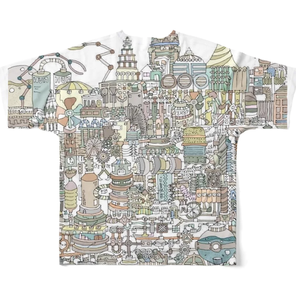 nanalo_olの自動発展都市 All-Over Print T-Shirt :back