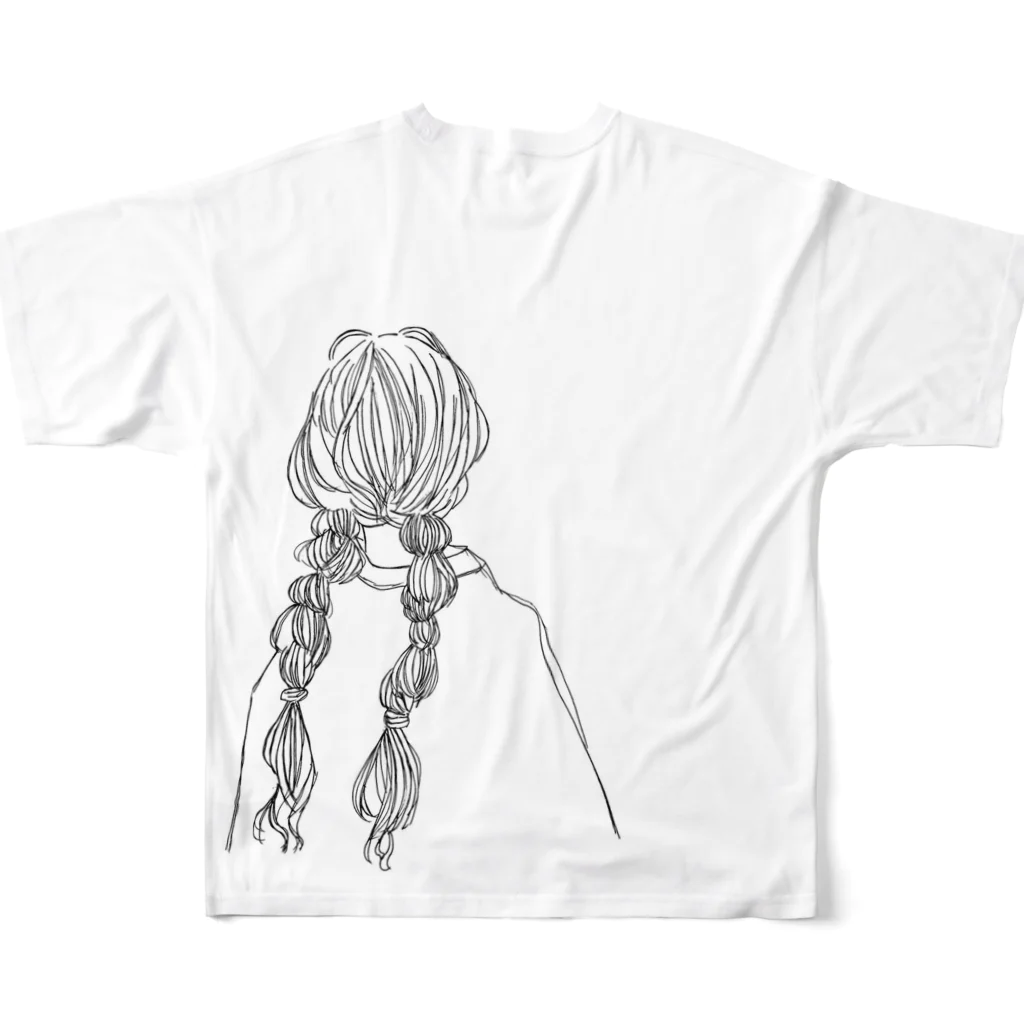 on na no 子のAll-Over Print T-Shirt :back