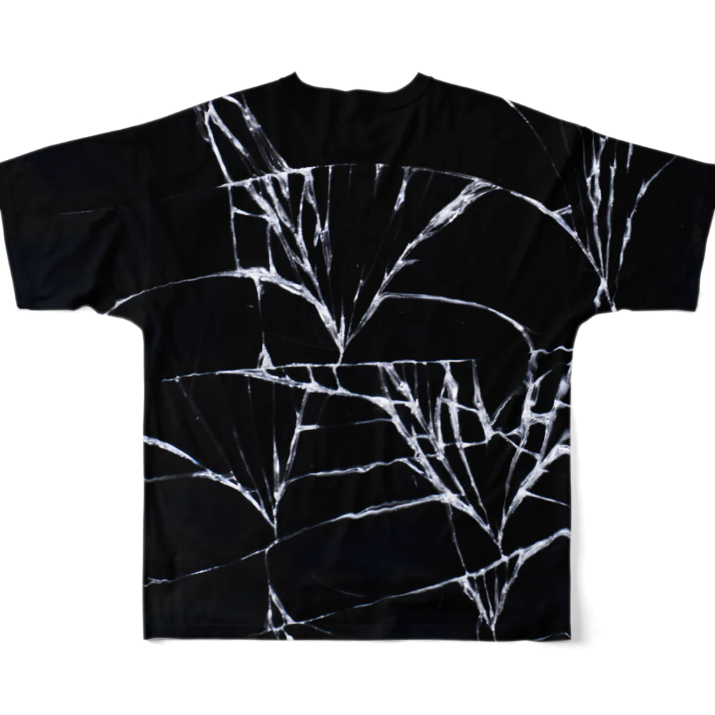 コウケツコタロウの Broken glass All-Over Print T-Shirt :back