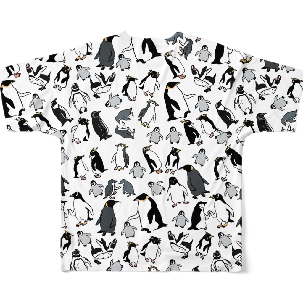 マツザキユキの18種類ペンギン All-Over Print T-Shirt :back