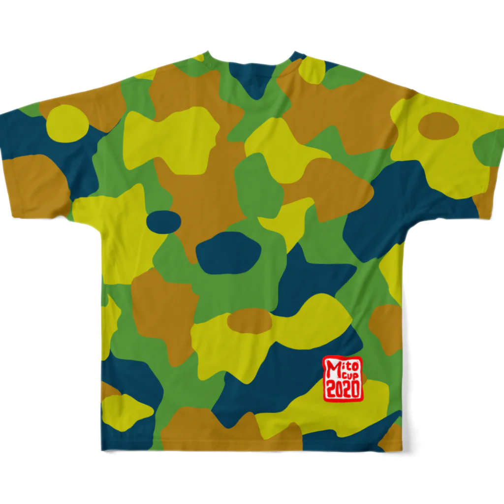 HappyGorillaのMito cup3　茶黄　迷彩 All-Over Print T-Shirt :back