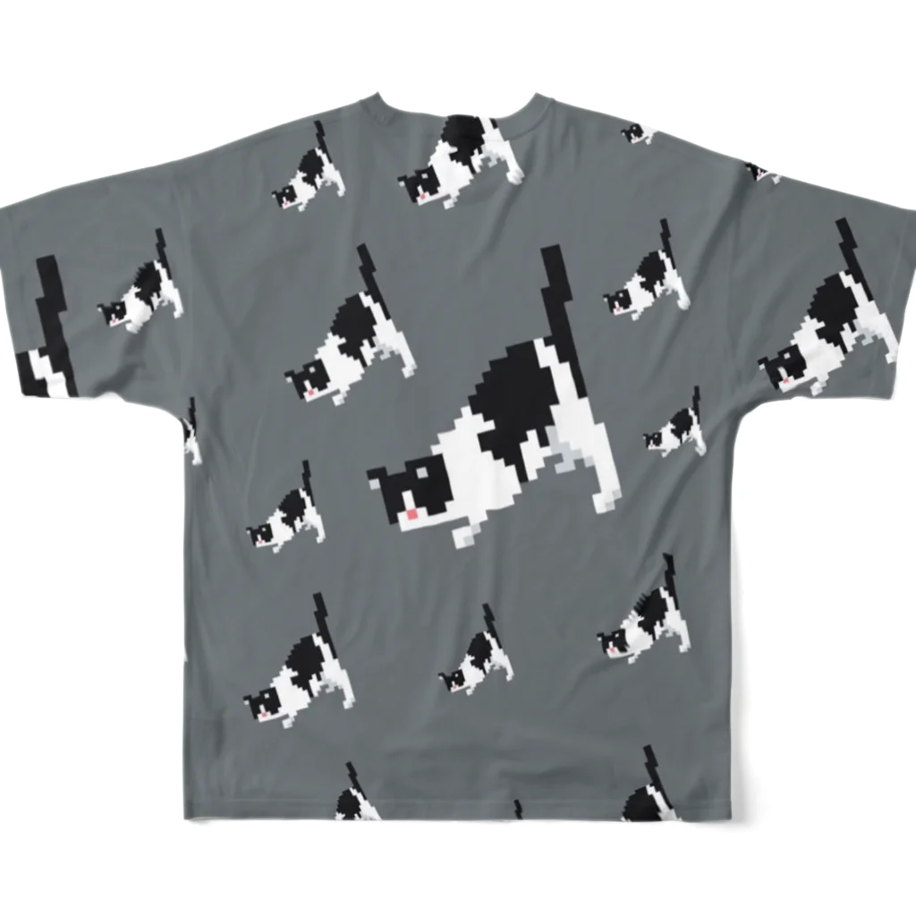 hanameのしりぽんねこ ３ All-Over Print T-Shirt :back