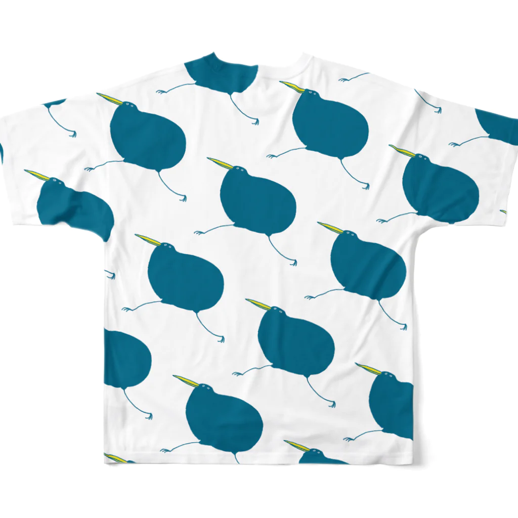 くらきち ONLINE SHOPのキーウィ ブルー All-Over Print T-Shirt :back