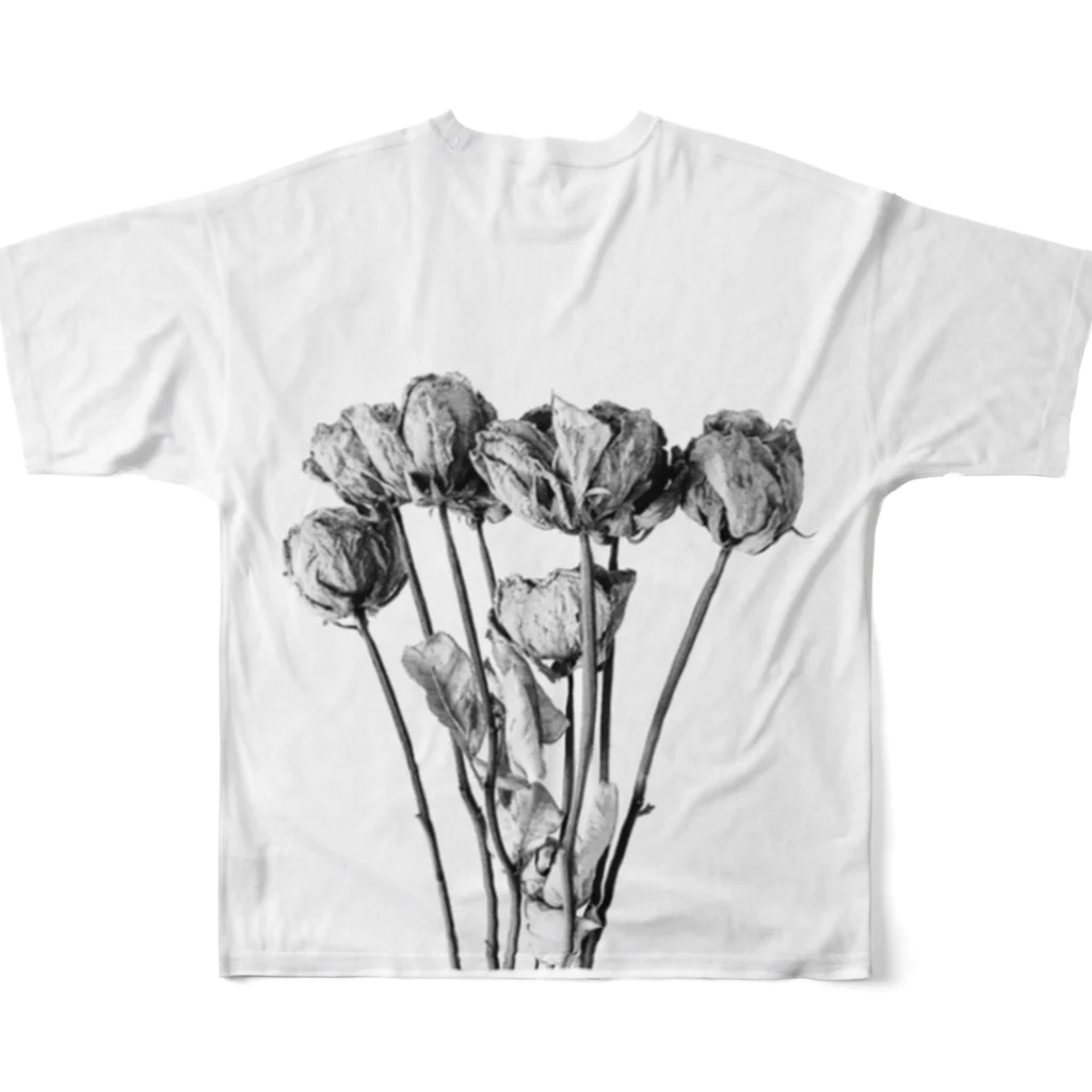 yanagiのmono rose All-Over Print T-Shirt :back